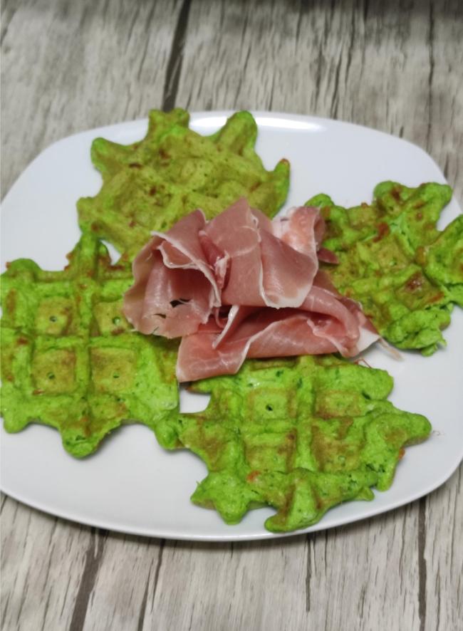 Gofres de espinacas