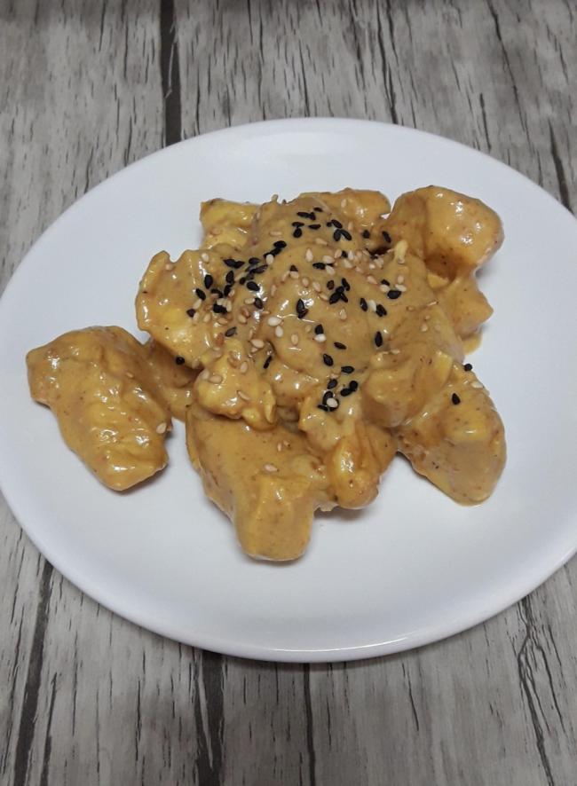 Pollo satay con cacahuete (a mi manera)