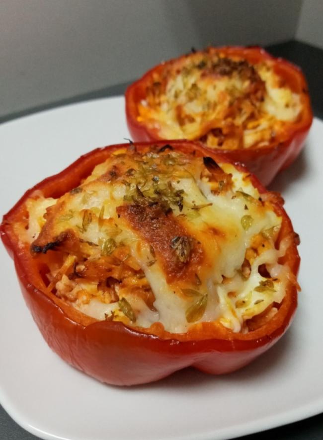 Pimientos rellenos de pollo