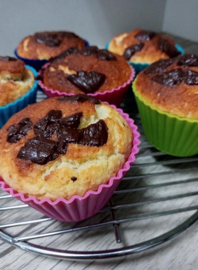 Muffins Keto con chocolate