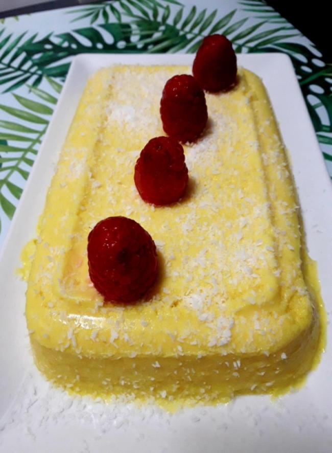 Flan de mango