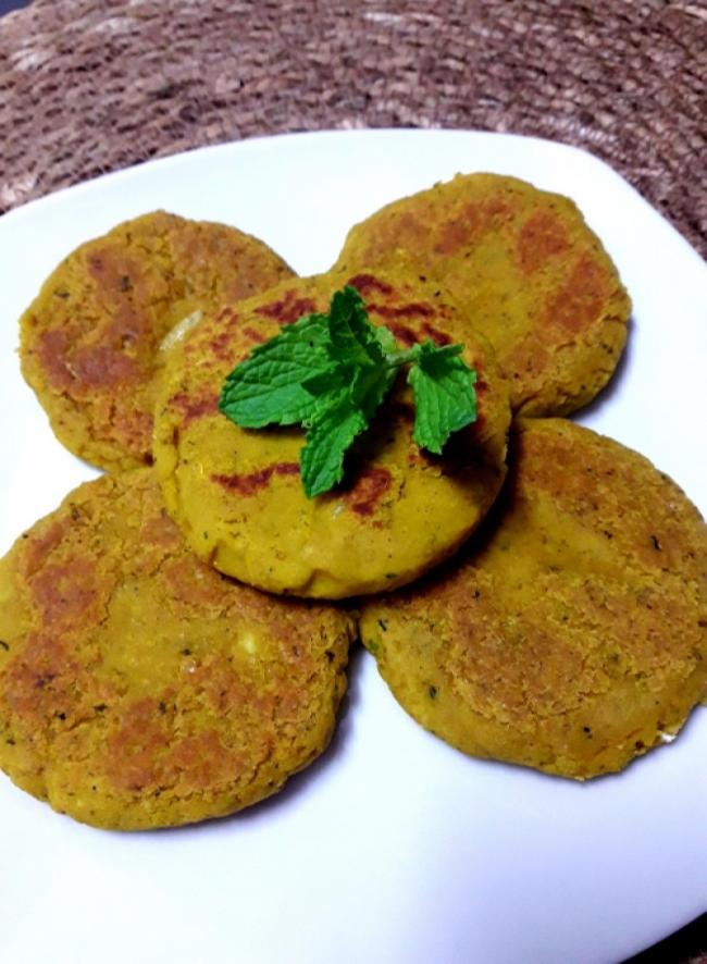 Hamburguesas veganas de garbanzos y menta