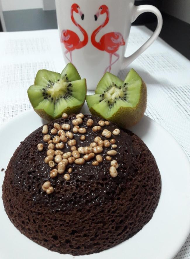 Mug cake de chocolate y café al micro