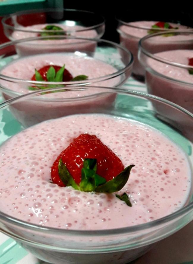 Mousse de fresas light