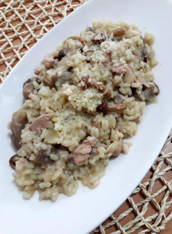 Risotto se setas y foie